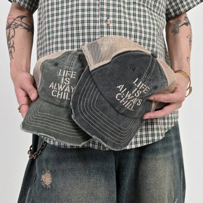 【10日以内お届け】ウォッシュドメッシュキャップ L2024 【10日以内お届け】ウォッシュドメッシュキャップ L2024