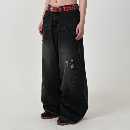 【10日以内お届け】カーブラインダメージデニム L2126 【10日以内お届け】カーブラインダメージデニム L2126