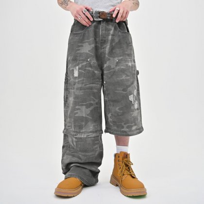 【10日以内お届け】 ダメージカモ2WAYパンツ L2103 【10日以内お届け】 ダメージカモ2WAYパンツ L2103