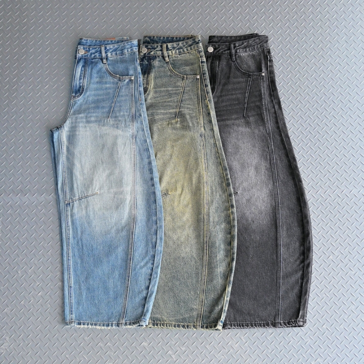 【10日以内お届け】ウォッシュドステッチバルーンデニム L2090 【10日以内お届け】ウォッシュドステッチバルーンデニム L2090