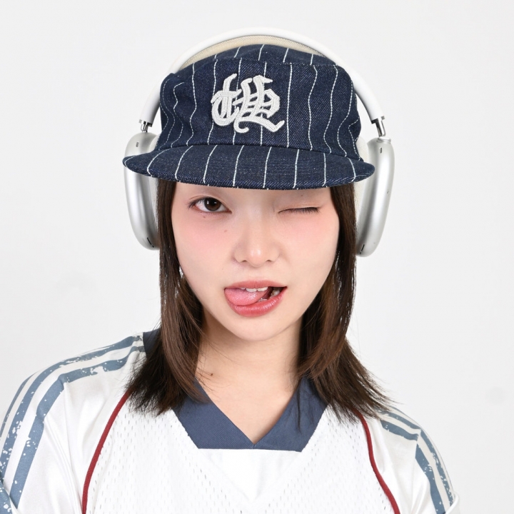 【10日以内お届け】ストライプフラットトップキャップ L2160