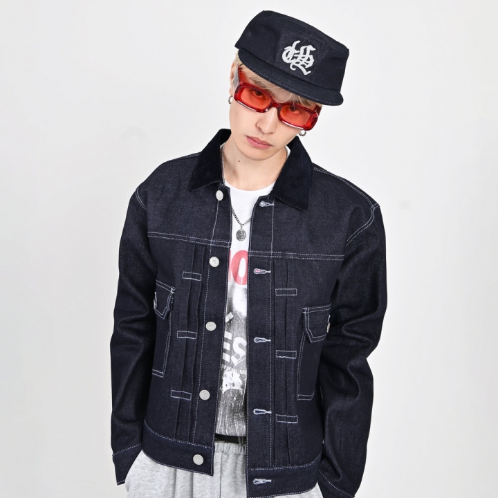 【10日以内お届け】コーデュロイカラーリジットデニムジャケット L2155