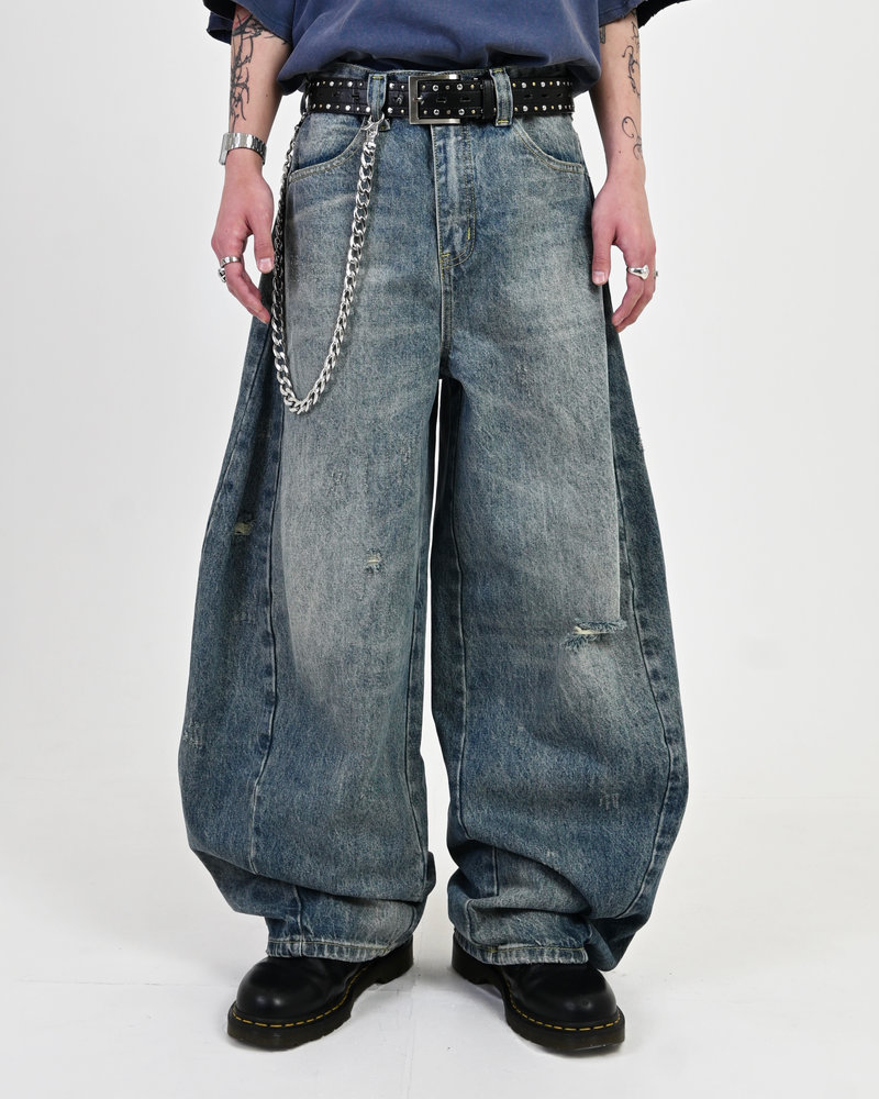 【10日以内お届け】カジュアルダメージバルーンデニム L2079