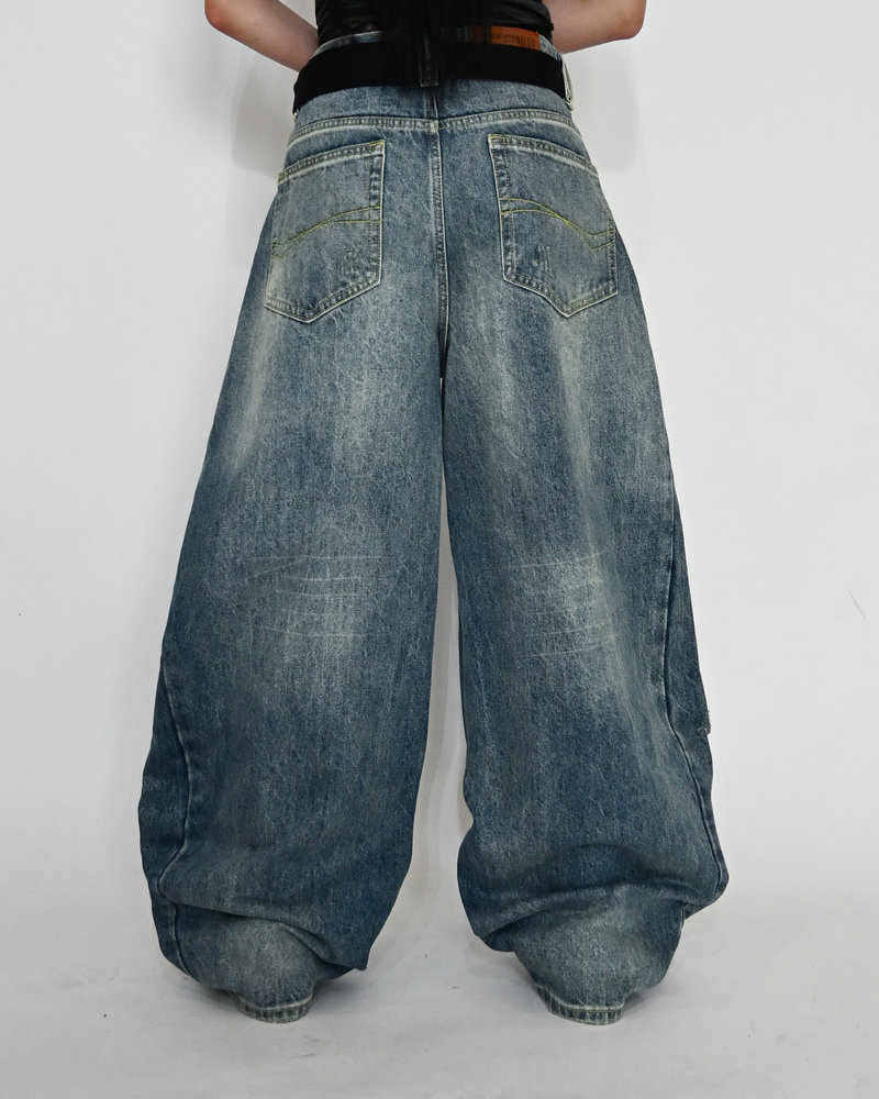 【10日以内お届け】カジュアルダメージバルーンデニム L2079