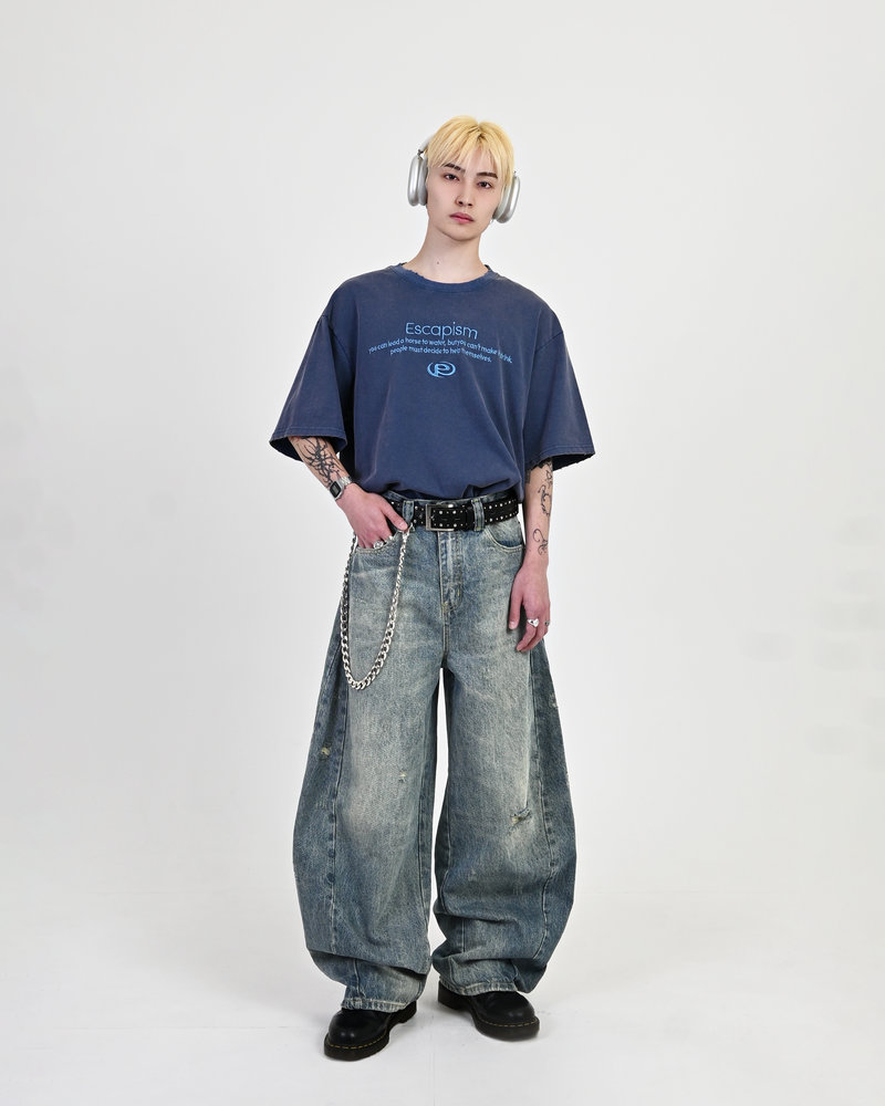 【10日以内お届け】カジュアルダメージバルーンデニム L2079