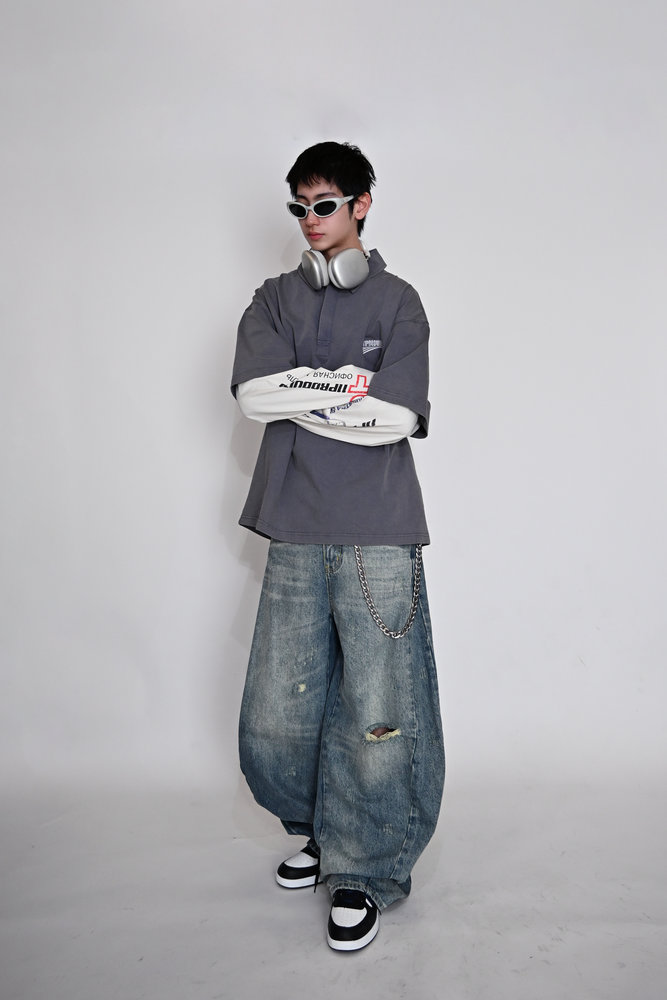 【10日以内お届け】カジュアルダメージバルーンデニム L2079