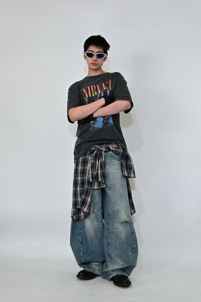 【10日以内お届け】カジュアルダメージバルーンデニム L2079