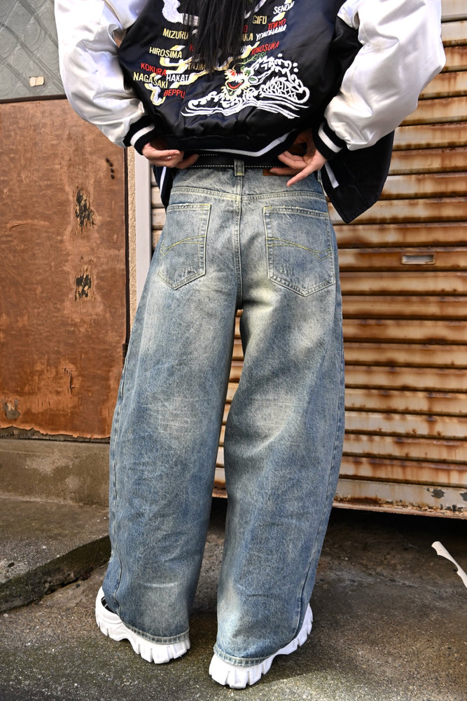 【10日以内お届け】カジュアルダメージバルーンデニム L2079