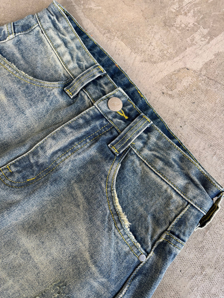 【10日以内お届け】カジュアルダメージバルーンデニム L2079