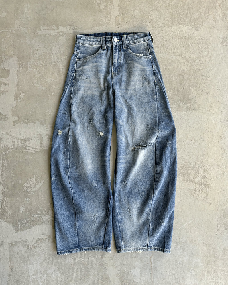 【10日以内お届け】カジュアルダメージバルーンデニム L2079