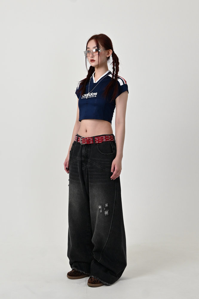 【10日以内お届け】カーブラインダメージデニム L2126