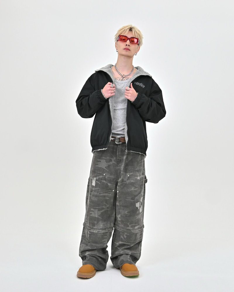 【10日以内お届け】 ダメージカモ2WAYパンツ L2103