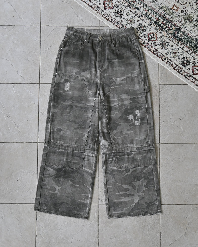 【10日以内お届け】 ダメージカモ2WAYパンツ L2103