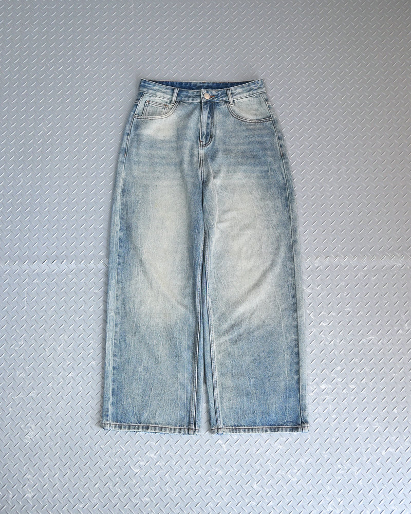 【10日以内お届け】ウォッシュドクラックバギーデニム L2085