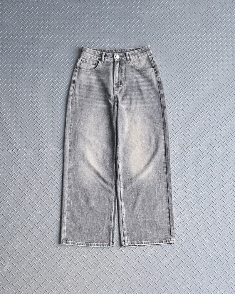 【10日以内お届け】ウォッシュドクラックバギーデニム L2085