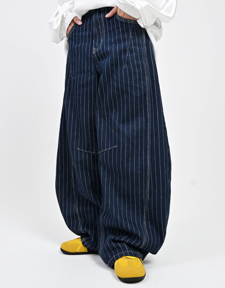 【10日以内お届け】ストライプバルーンデニム L2091