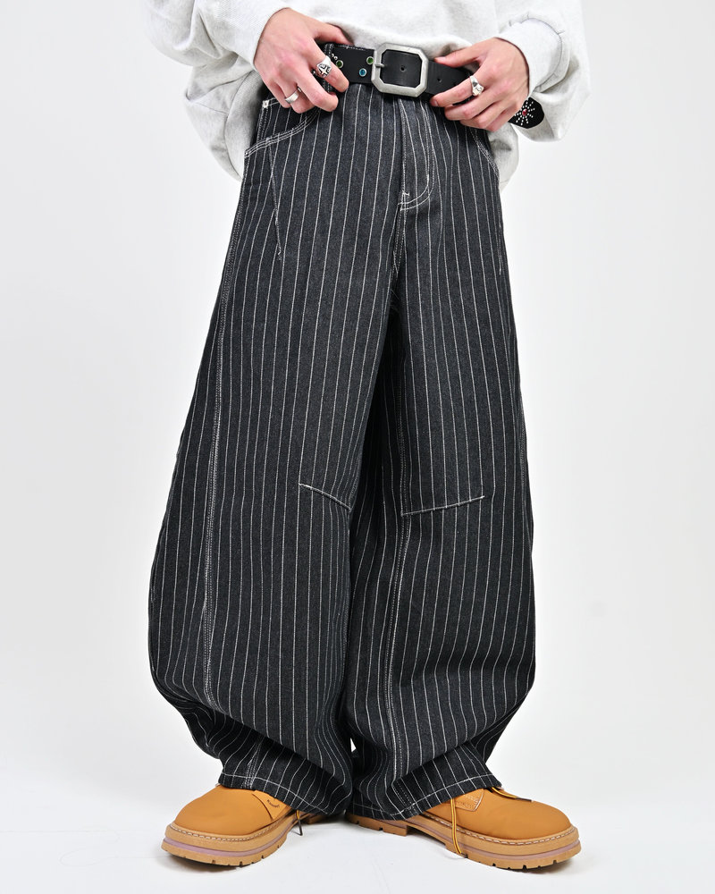 【10日以内お届け】ストライプバルーンデニム L2091