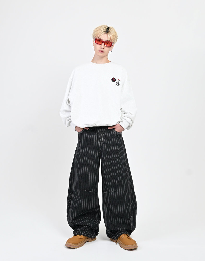 【10日以内お届け】ストライプバルーンデニム L2091