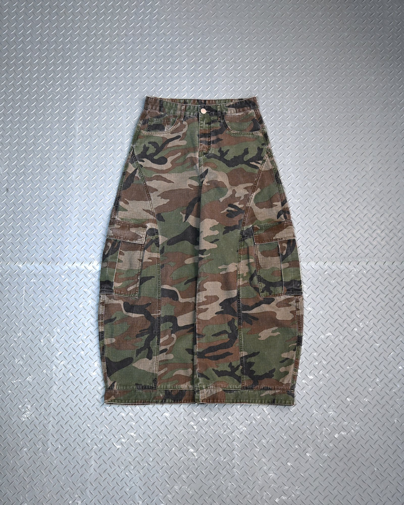 【10日以内お届け】ウォッシュドバルーンカモフラージュチノ L2096