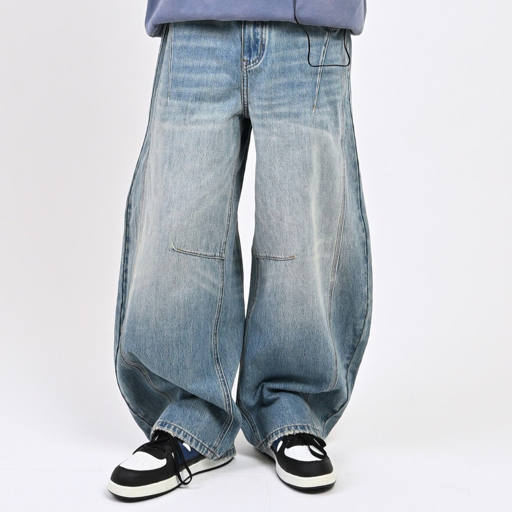 【10日以内お届け】ウォッシュドステッチバルーンデニム L2090