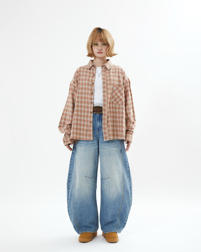 【10日以内お届け】ウォッシュドステッチバルーンデニム L2090