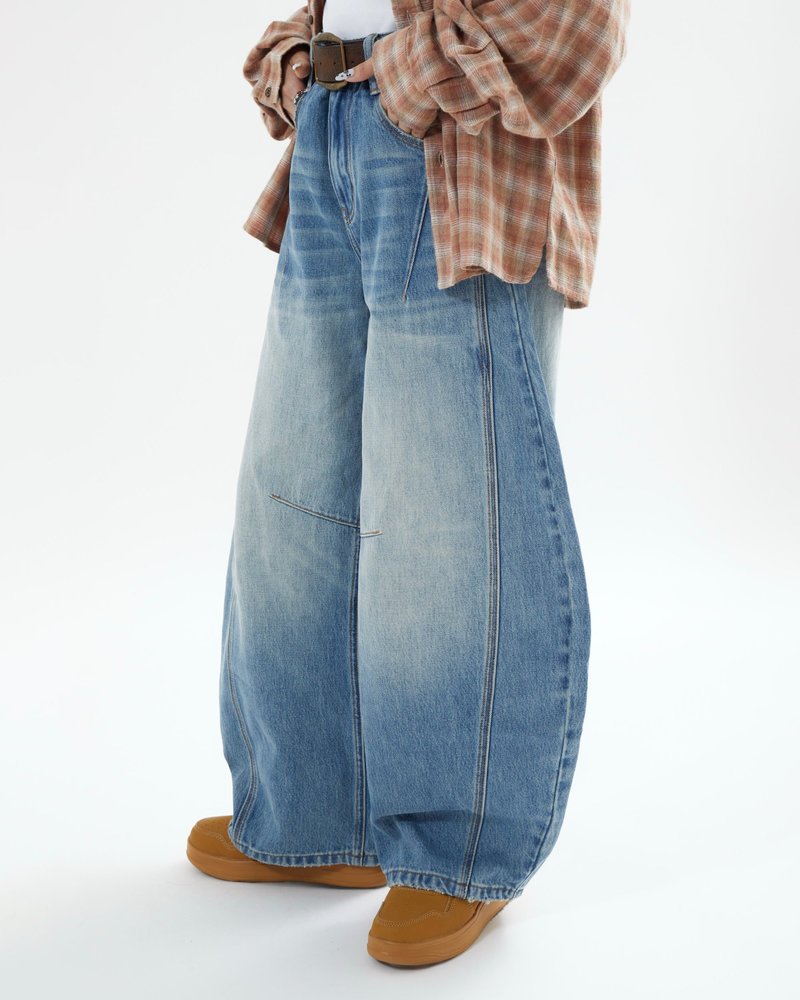 【10日以内お届け】ウォッシュドステッチバルーンデニム L2090