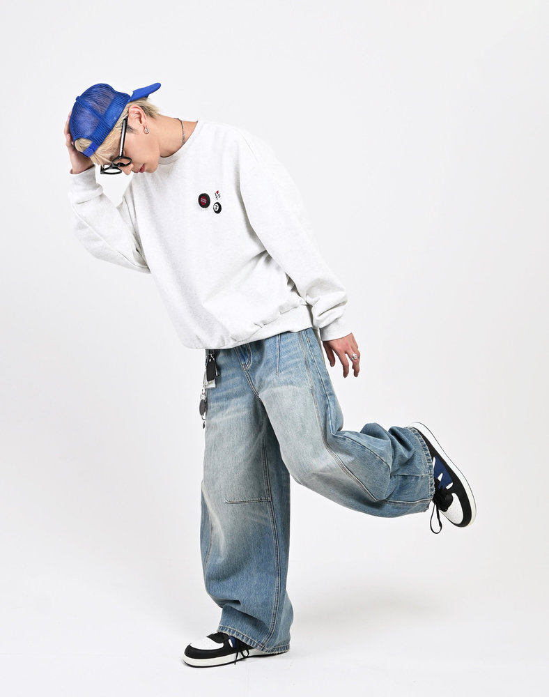 【10日以内お届け】ウォッシュドステッチバルーンデニム L2090