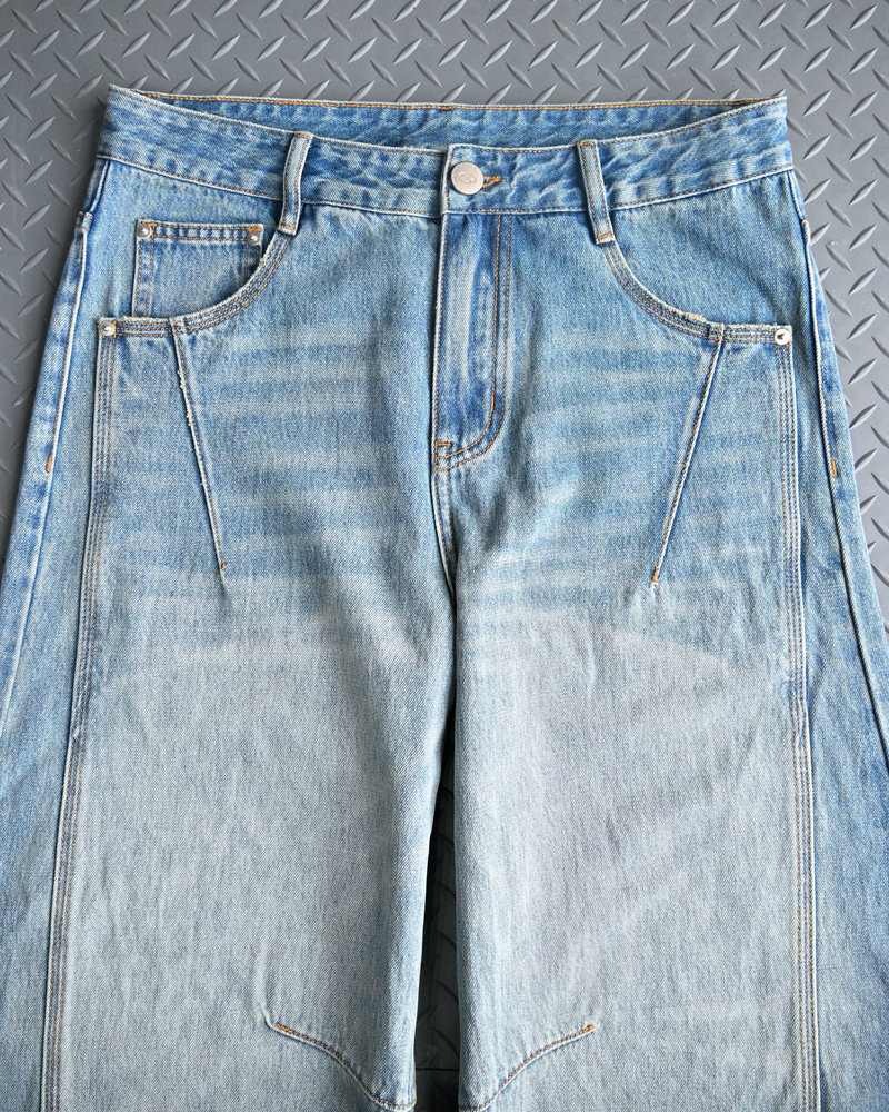 【10日以内お届け】ウォッシュドステッチバルーンデニム L2090