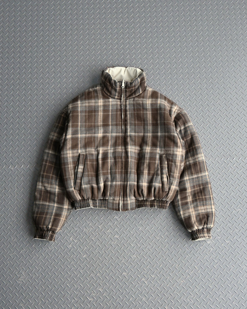 【10日以内お届け】リバーシブルチェックアウター L2142