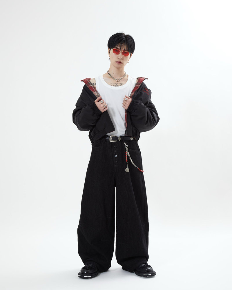 【10日以内お届け】リバーシブルチェックアウター L2142