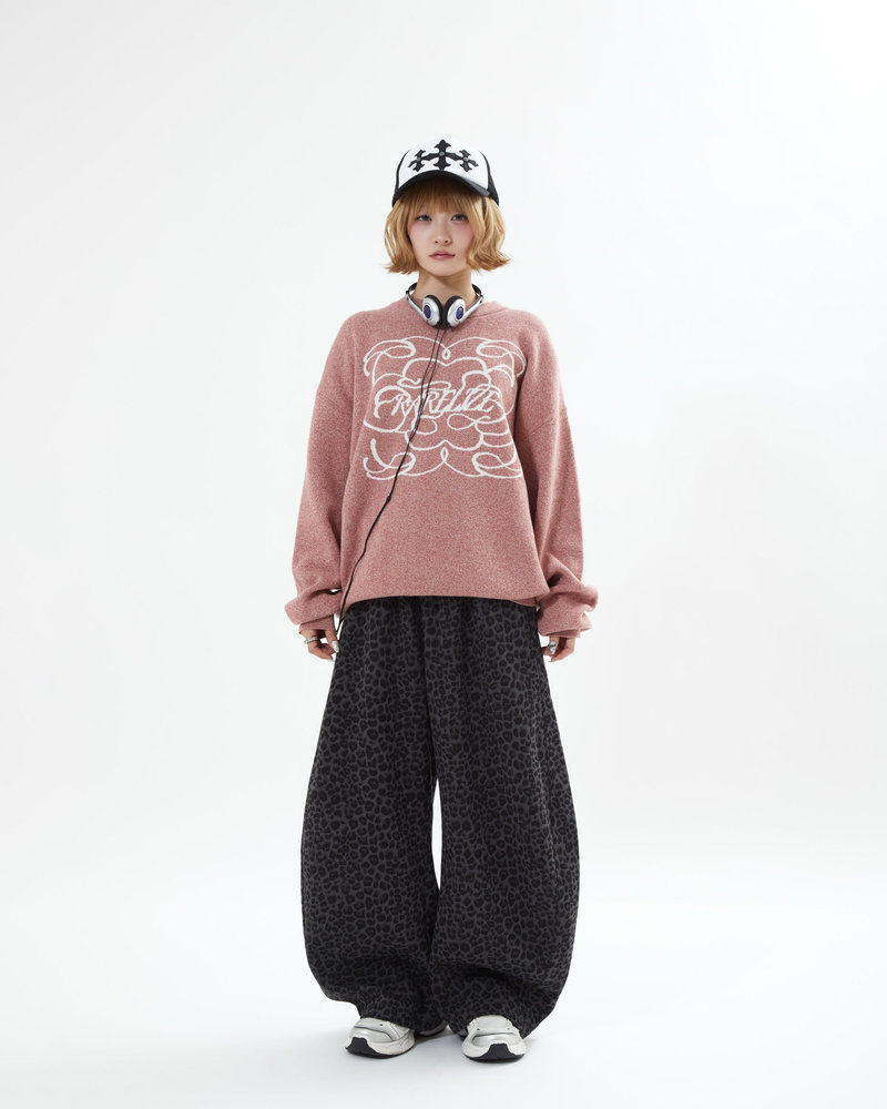 【10日以内お届け】レオパードバルーンスウェット L2204