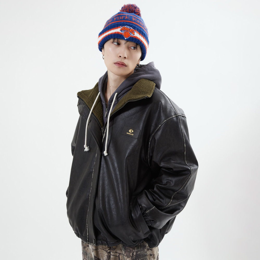 【10日以内お届け】リバーシブルPUレザージャケット L2084