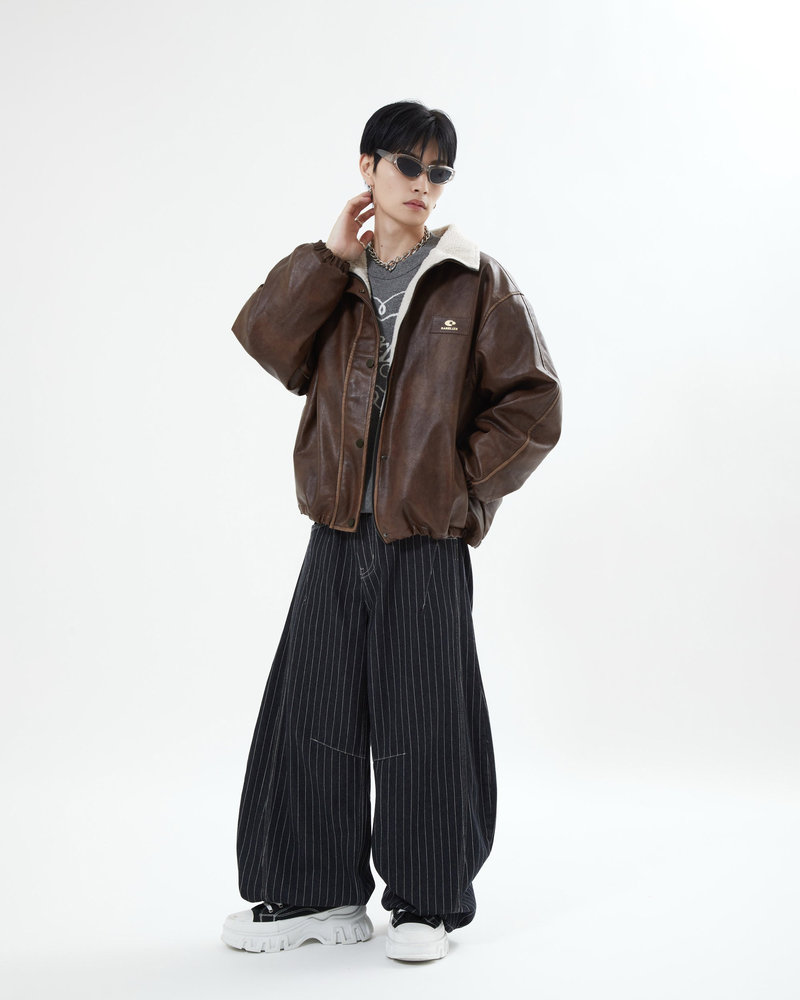 【10日以内お届け】リバーシブルPUレザージャケット L2084