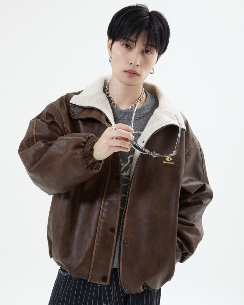 【10日以内お届け】リバーシブルPUレザージャケット L2084